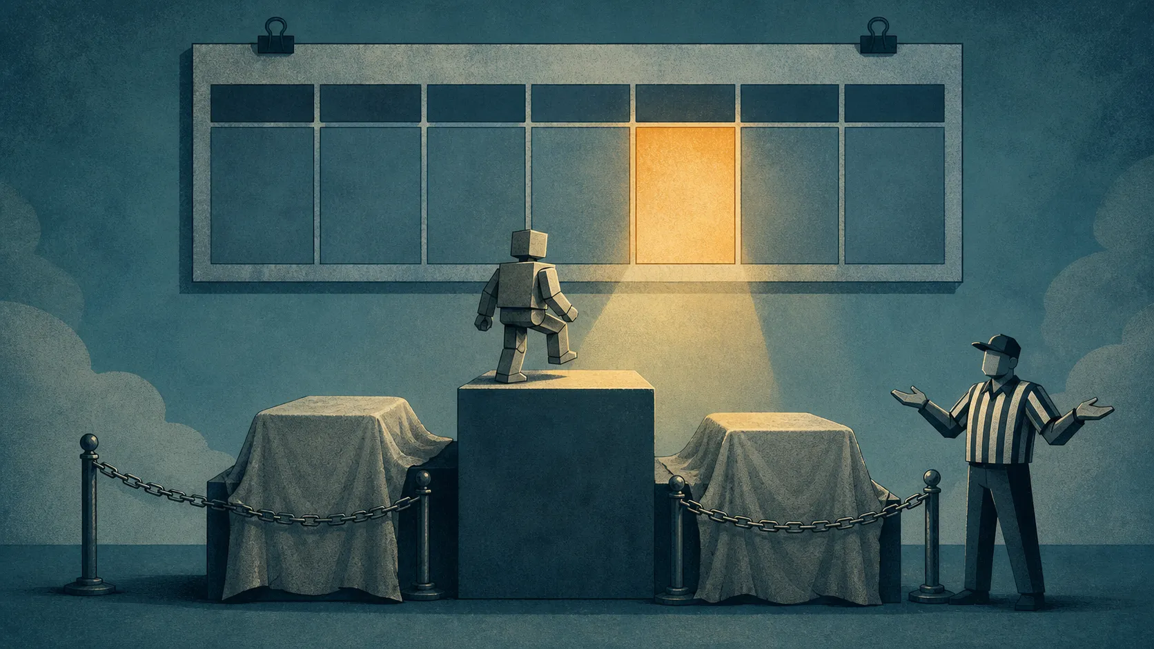 Meta Won the Model Race, and I Refuse to Pretend I Saw It Coming — AI-generated illustration · Conceptual scene — no real people depicted